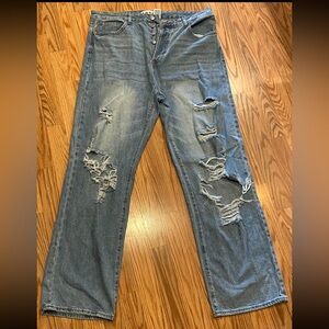 Casual Blue Distressed Jeans